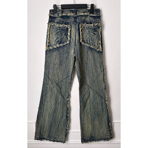 No Faith Studios Flared Denim Jeans - Picture 3 of 3